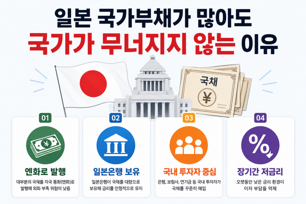일본 국가부채가 많아도 국가가 무너지지 않는 이유