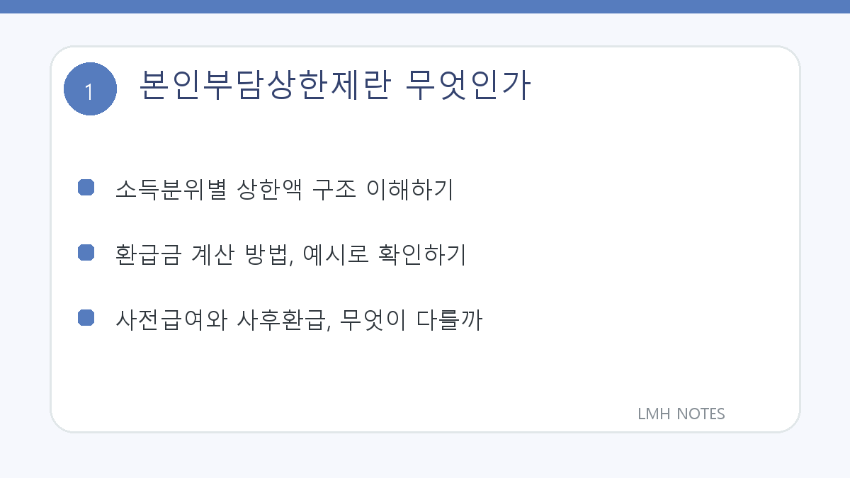 본인부담상한제란 무엇인가 핵심 내용