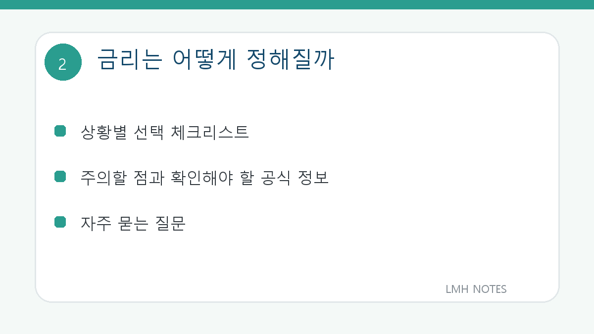 금리는 어떻게 정해질까 확인 사항