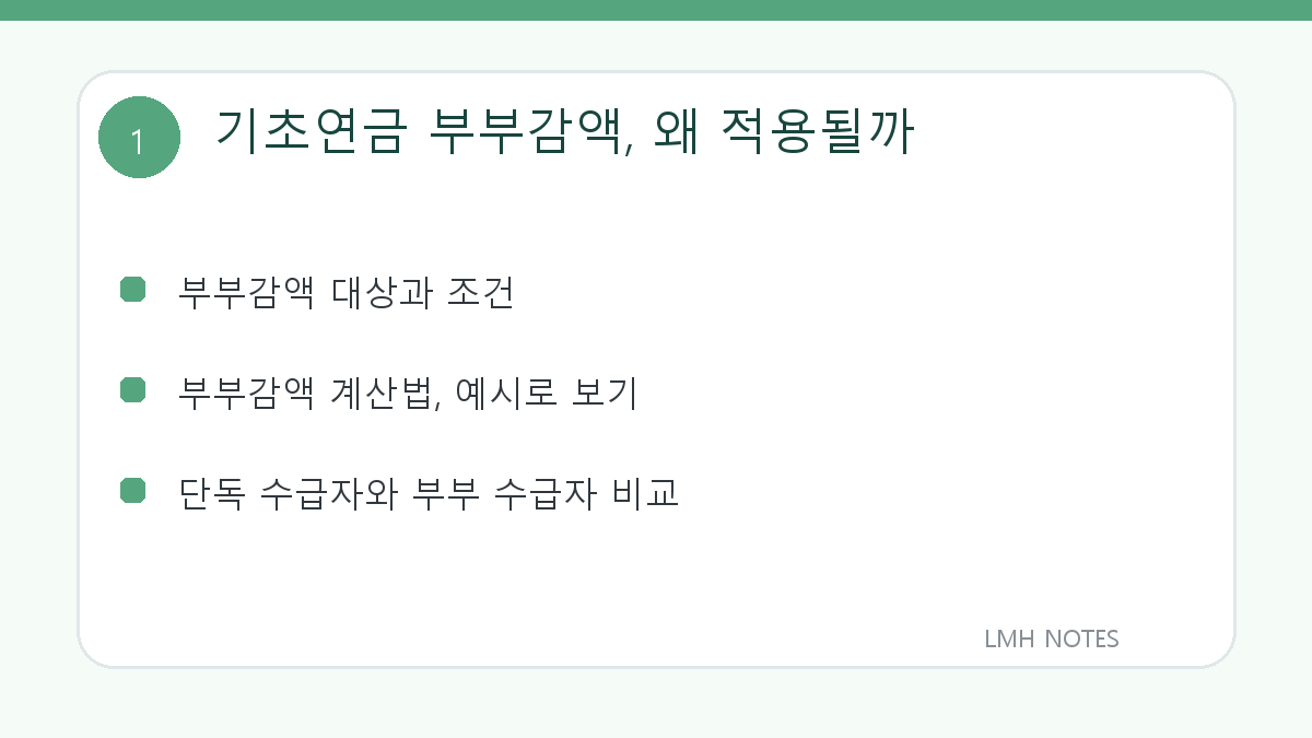 기초연금 부부감액, 왜 적용될까 핵심 내용